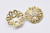 20 pcs Raw Brass Filigree Flower Bead Cap Embellishments A8587