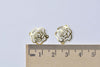 30 pcs Raw Brass Curved Rose Flower Connector Embellishments A8589