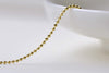 16ft (5m) Gold Plated Faceted Bead Ball Necklace Chain 1.2mm A8600