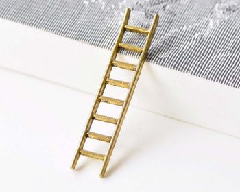 10 pcs Antique Gold Ladder Pendant Charms 10x51mm A8606