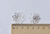 100 pcs Silver 8 Petal Filigree Flower Bead Caps 19mm A8608