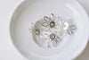 100 pcs Silver 8 Petal Filigree Flower Bead Caps 19mm A8608