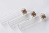6 pcs Clear Glass Bottles Empty Vials Jars With Corks 22x75mm A8613