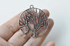 10 pcs Antique Silver Filigree Tree Round Charms Pendants A8619