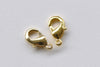 50 pcs Gold Plated Brass Lobster Claw Clasps 6x12mm A8626
