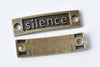 10 pcs Silence Curved Bar Bracelet Connector Charms A8712