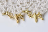 10 pcs Gold Plated Bird On Branch Connector Pendants A8628