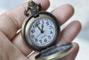Pocket Watch - 1 PC Antique Bronze Bezel Pocket Watch Necklace 1 Inch Cabochon A8638