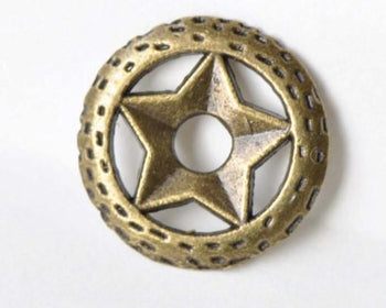 20 pcs Wicca Pentagram Circle Charms Antique Bronze Pendants A8649