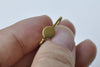 20 pcs Raw Brass Leverback Earwire With 6mm Pad A8730