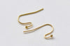 50 pcs Gold Tone Iron Ball End Fish Hook Earwire Findings 10mm A8740