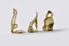 20 pcs Raw Brass 8mm Bezel Cup Ear Clips Findings A8741