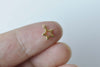 50 pcs Raw Brass Tiny Star Frame Charms 6mm A8744