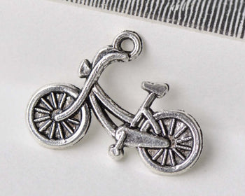 20 pcs Antique Silver Bicycle Bike Charms  18x26mm A8689