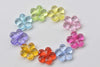 Acrylic Five Leaf Flower Beads Faceted Charms Mixed Color 14mm/20mm