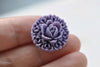 10 pcs Resin Round Flower Cameo Cabochon Assorted Color A8766
