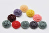 10 pcs Resin Round Flower Cameo Cabochon Assorted Color A8766