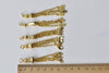 5 pcs Gold Tone Metal Tassel Charm Pendants Mixed Style A8767