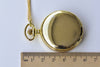 Shiny Gold Round Blank Pocket Watch Necklace Set of 1 A1821