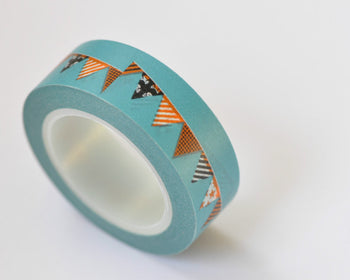 Bunting Flag Party Washi Tape 15mm x 10M Roll A12108