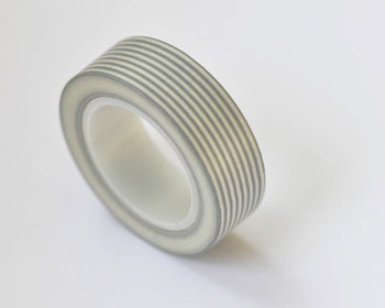 Grey And White Stripe Washi Tape/ Translucent Stripe Masking Tape 15mm Wide x 5M Long A12224