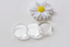 20 pcs Flat Glass Tiles Transparent Round Glass Cover Pendant Cabochon