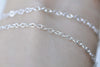 16ft (5m) Silver Plated Flat Oval Cable Chain Soldered Links A8714