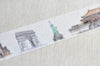 Tourism Washi Tape Arc de Triomphe Statue of Liberty 30mm Wide A12098