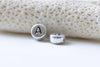 30 pcs Silver Alphabet Letter A Beads Tiny Acrylic Findings A8724
