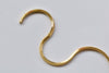 6.6ft (2m) Gold Plated Brass Square Box Snake Cobra Chain A8733