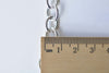 6.6 ft (2m) Silver Tone Iron Chunky Oval Cable Chain Link 9x11mm A8781