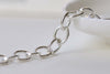 6.6 ft (2m) Silver Tone Iron Chunky Oval Cable Chain Link 9x11mm A8781