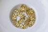 50 pcs Raw Brass Tiny Lucky Clover Flower Embellishments A8736