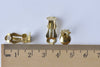 20 pcs Raw Brass 8mm Bezel Cup Ear Clips Findings A8741