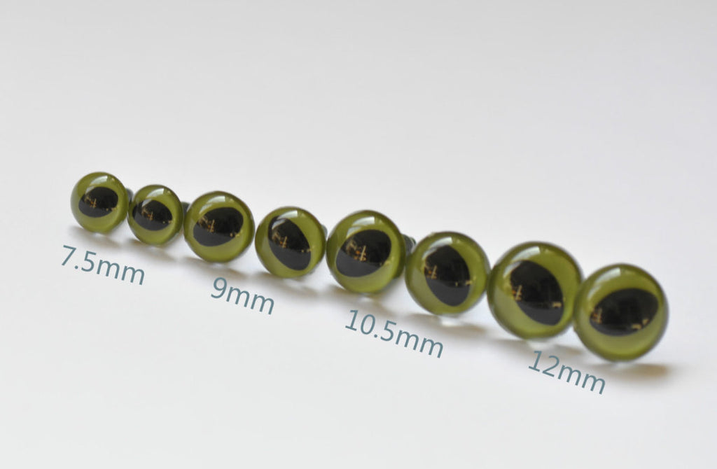10 pcs High Quality Round Transparent Green Toy Cat Eyes