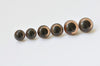 10 pcs Tea Color Round Transparent Mushroom Domed Eyes Buttons
