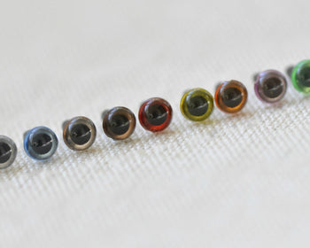 10 pcs 4.5mm(3/16 inches ) Transparent Toy Animal Eyes with Washers
