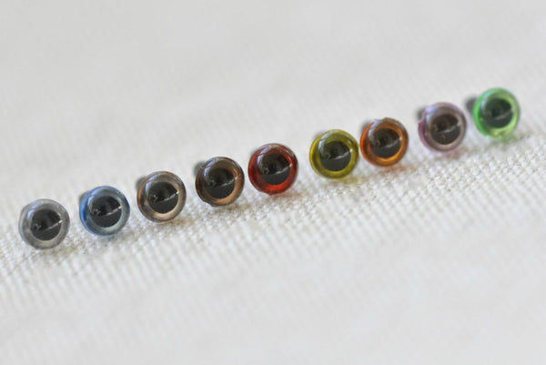 10 pcs 4.5mm(3/16 inches ) Transparent Toy Animal Eyes with Washers