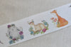 One Roll Animals Washi Tape Hedgehog Fox Elephant 40mm x 5M A12202