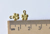 50 pcs Raw Brass Plum Flower Stamping Embellishments 7mm A8746