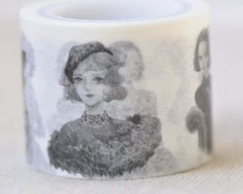 Wide Washi Vintage Lady Masking Tape 30mm x 5M Roll A12148