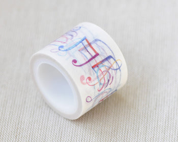 Dancing Musical Notes Wide Washi Tape 30mm x 5M Roll A12068
