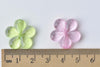 Acrylic Five Leaf Flower Beads Faceted Charms Mixed Color 14mm/20mm