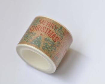 Retro Merry Christmas Happy Holidays Washi Tape 30mm x 5M Roll A12301