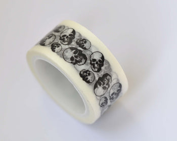 Vintage Skeleton Skull Halloween Washi Tape 20mm Wide x 5M A12246