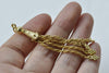 5 pcs Gold Tone Metal Tassel Charm Pendants Mixed Style A8767