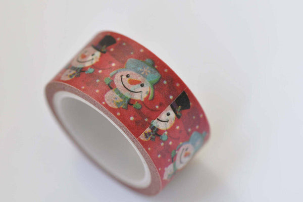 Snowman Winter Themed Washi Tape 20mm x 5M Roll A12340