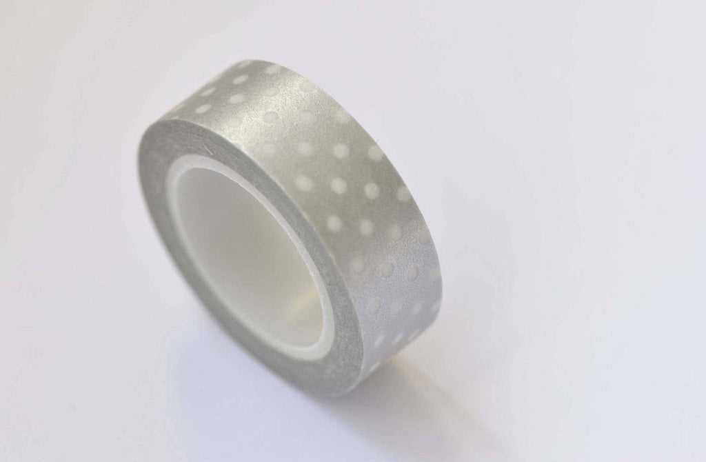 Foil Dotted Washi Tape Scrapbook Supply 15mm x 10M Roll A12346