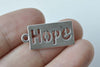 10 pcs Antique Silver Rectangle Word Charms A8773