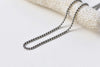 16ft (5m) Gunmetal Black Ball Chain 1.5mm A8780